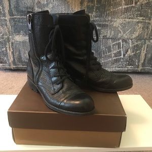Franco Sarto Black Combat Boots